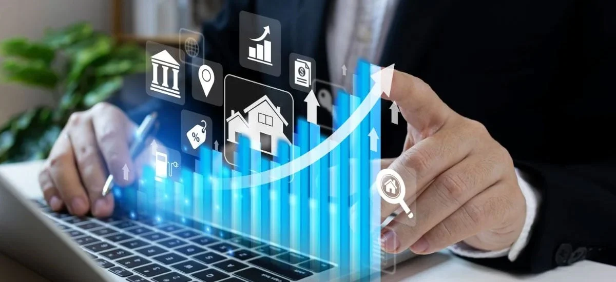 Reviewing a property's figures on a chart