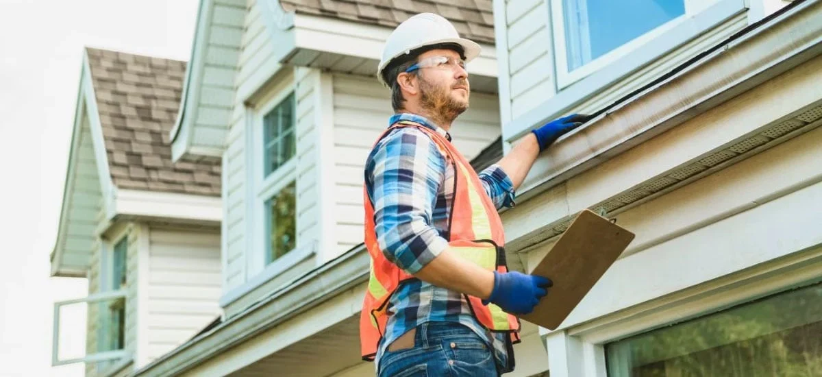 A home inspector at work
